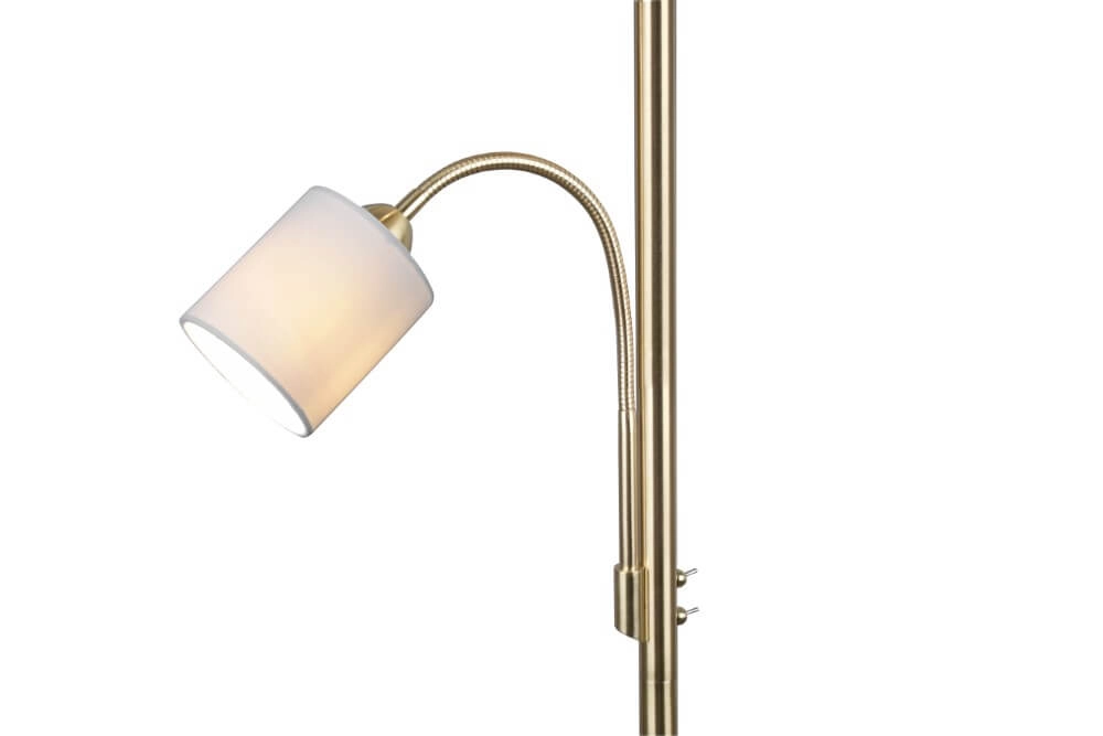 Stehlampe Hotel messingfarben Trio 4017807494556