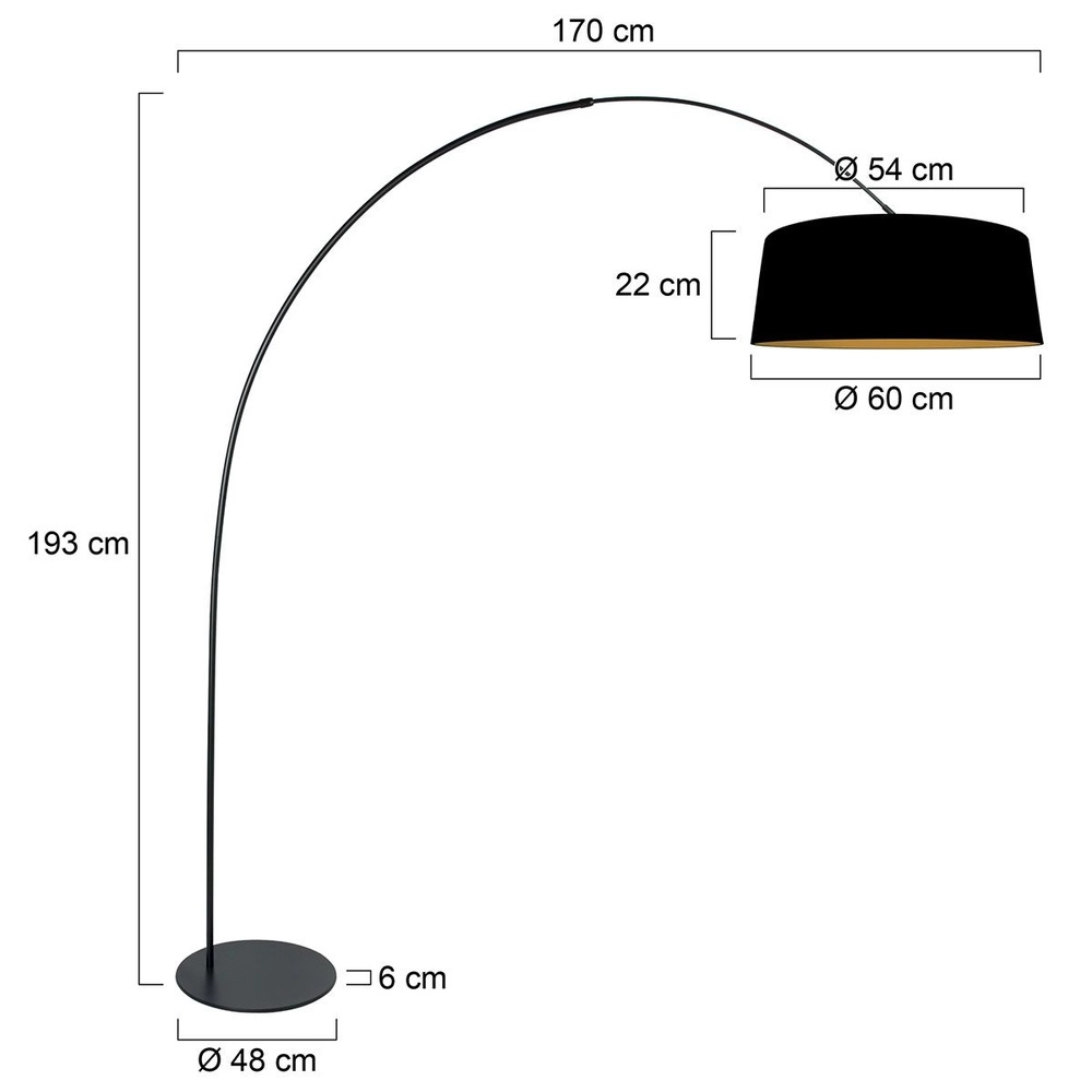 Bogenlampe Curve schwarz Steinhauer 8712746179606