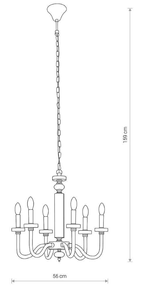 Leuchter Hampton Ø 56cm Lyora 5903139815499