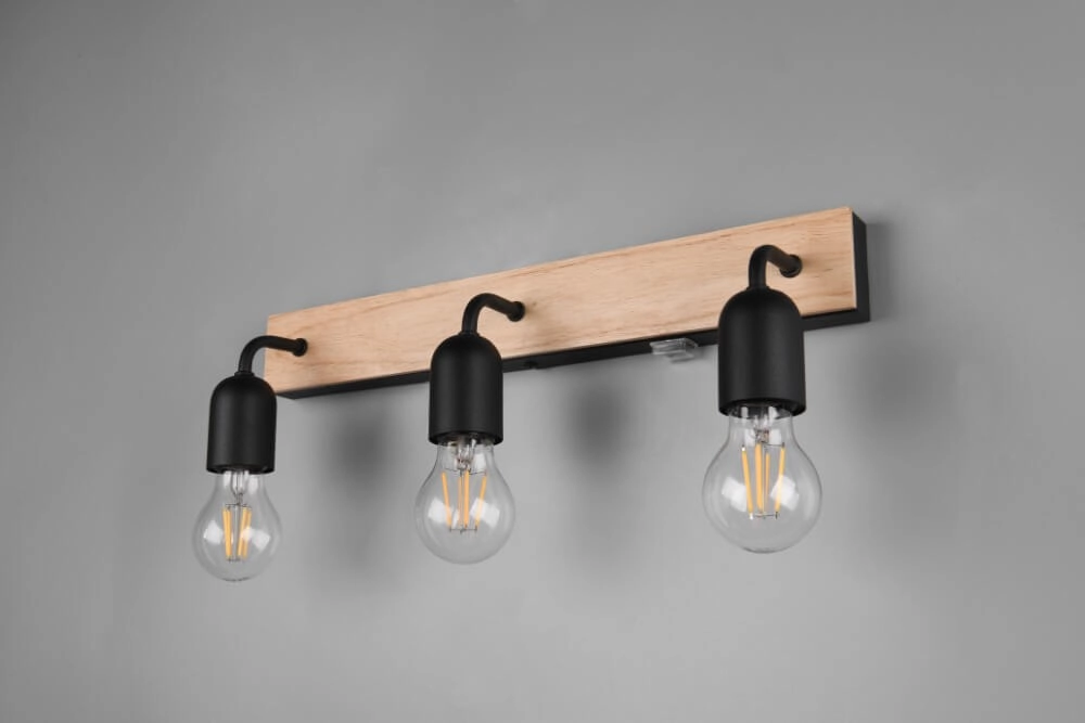 Ländliche Badezimmer-Wandleuchte Arturo 3x E27 Trio 4017807615685