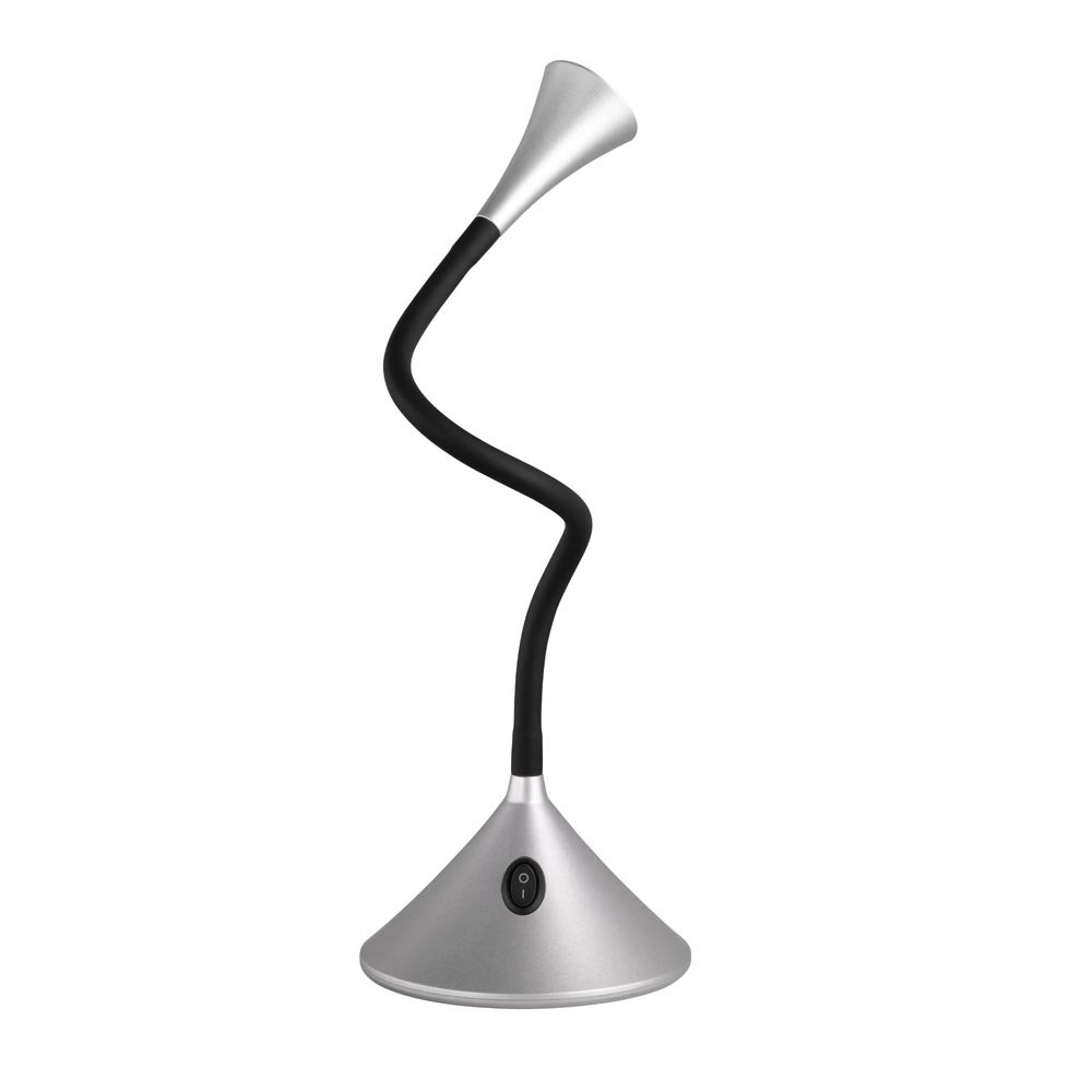 LED Tischlampe Viper Silbergrau