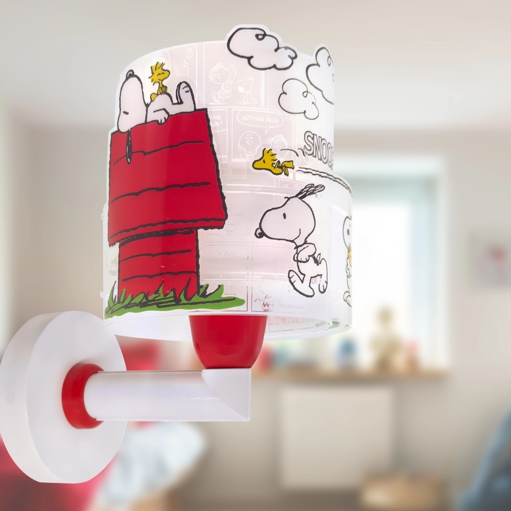 Wandleuchte Snoopy weiß mit rot Dalber 8420406763095