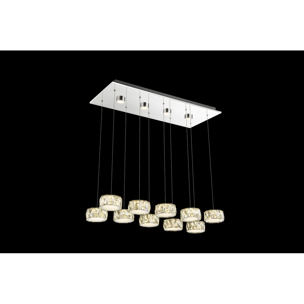 10-Licht Pendellampe Amur Chrom Globo 9007371345069
