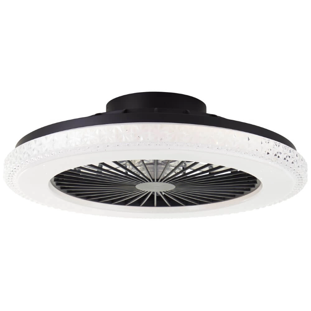 Schwarzer Fächer Badria mit RGB-Funktion Brilliant 4004353435850