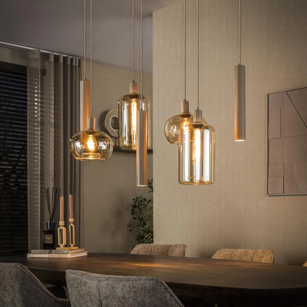 Esstisch-Pendellampe Serene 7-Lichter - Sand Lyora 8716803510920