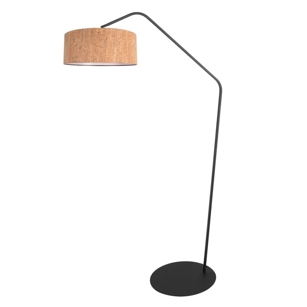 Schwarze Stehlampe Zig-Zag mit Korkkappe Ø50 cm Steinhauer 8712746180428