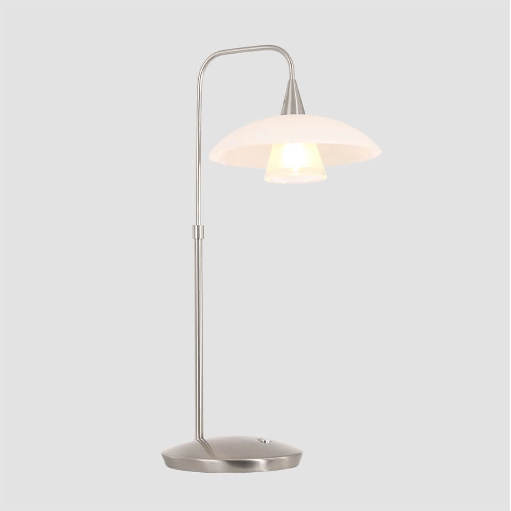 Tischlampe Tallerken Metallgrau Steinhauer 8712746132021