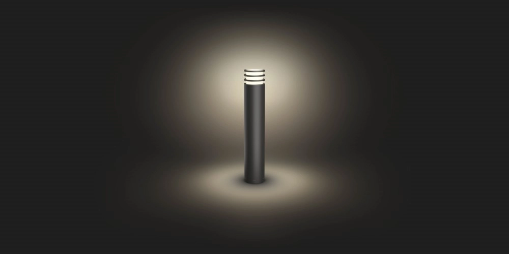 Gartenlampe rund Hue Lucca 77cm Anthrazit Philips 8718696166062