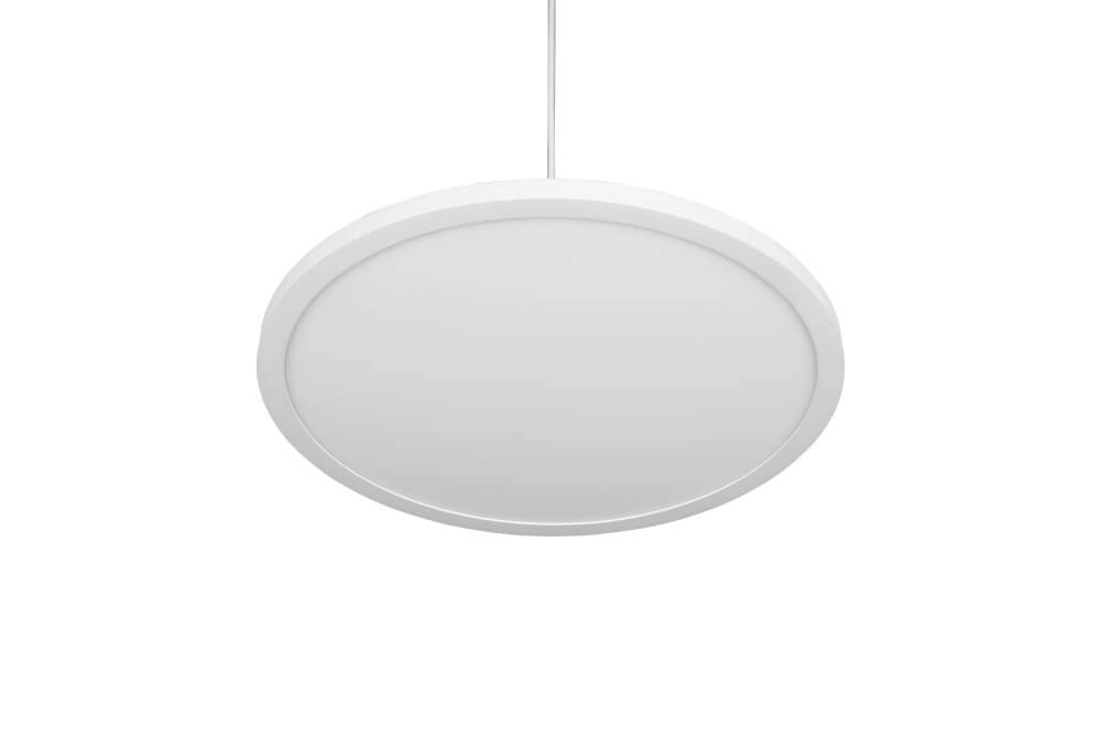 Weiße, elegante Hängelampe Tray Ø 40cm Trio 4017807537956