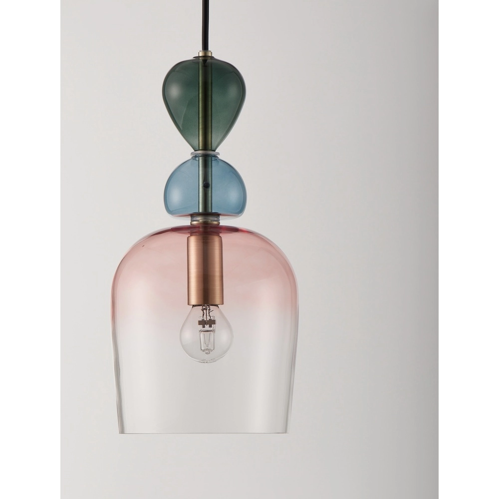 Farbige Pendelleuchte Murano rosa