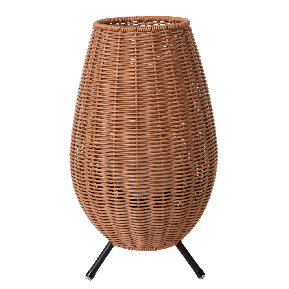 Wiederaufladbare Tischlampe Colin Ip44 Rattan