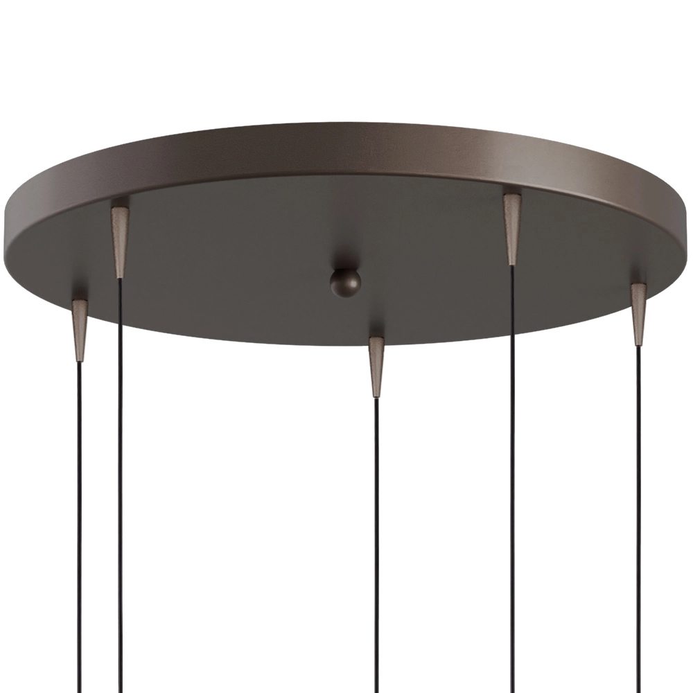 5-Licht Pendellampe Scala Ø 50 cm Kakaobraun Masterlight 8718121376356