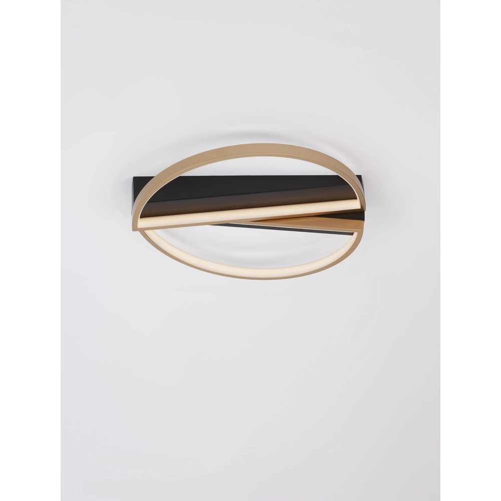 Design-Deckenleuchte Elize schwarz mit gold Ø 43,2cm