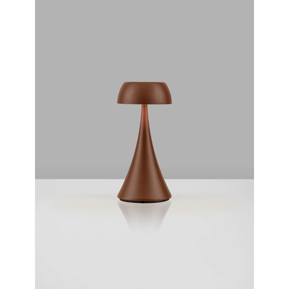 Tischlampe Ycro rostbraun wiederaufladbar mit USB Lyora 5212017476999