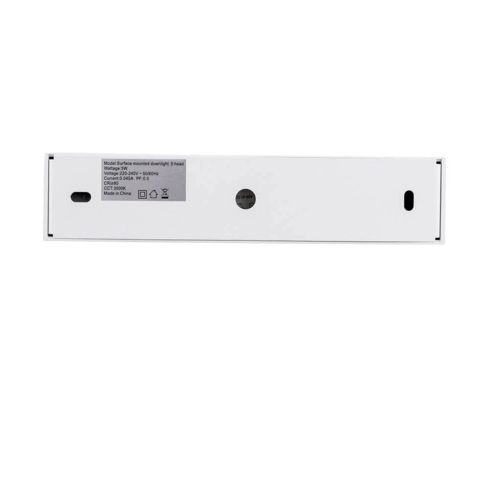 Weißer Aufbaustrahler Midi Led 5x1 LEDs - 3000K Lyora 5903139100489