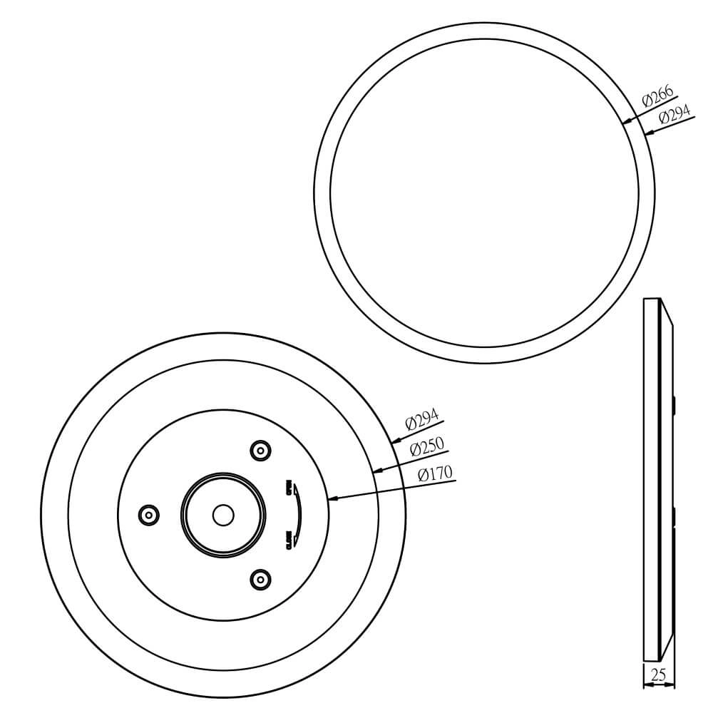 Deckenleuchte Brennan 4000K Ø 29,4 cm Brilliant 4004353405624