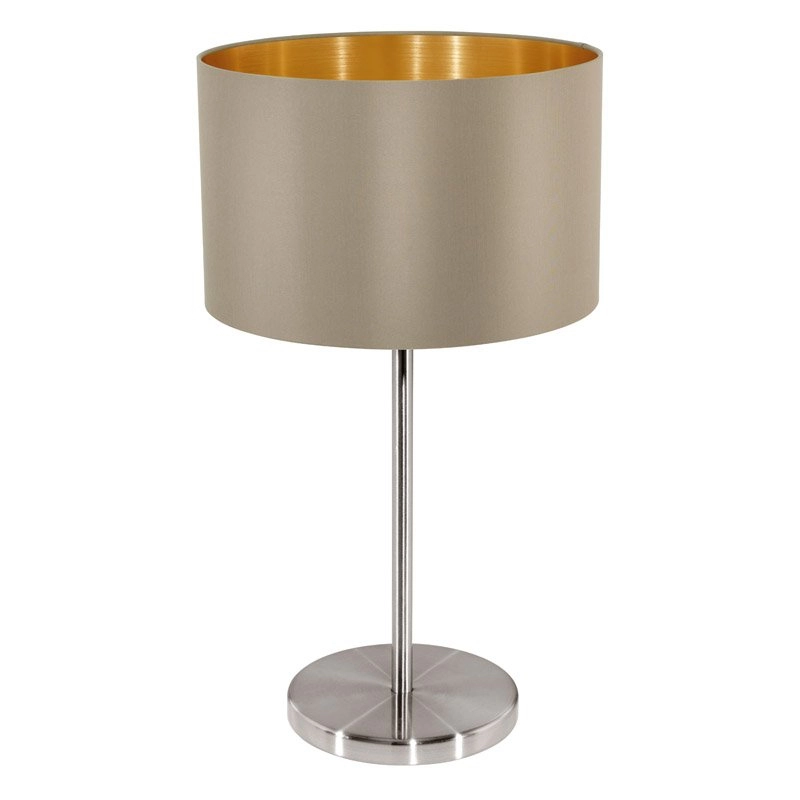 Tischlampe Maserlo Beige/Gold