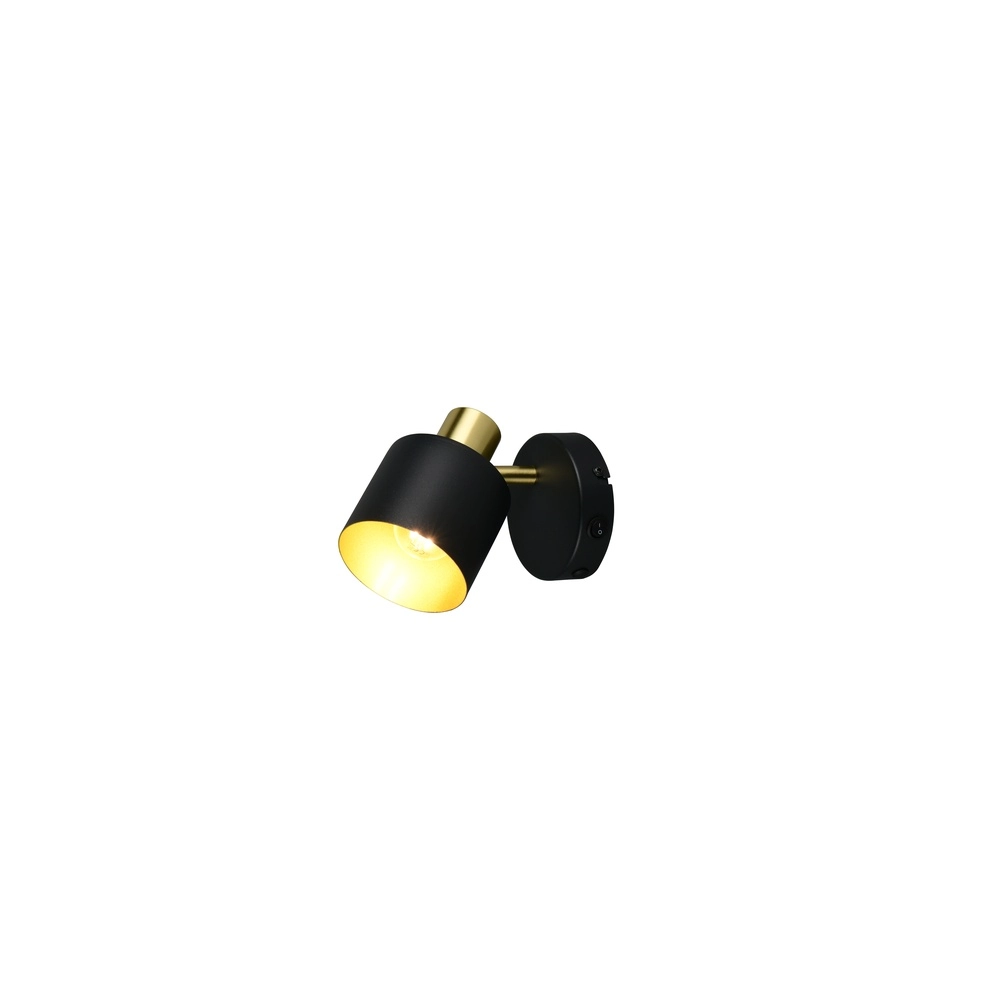 Wandstrahler Eva schwarz mit gold