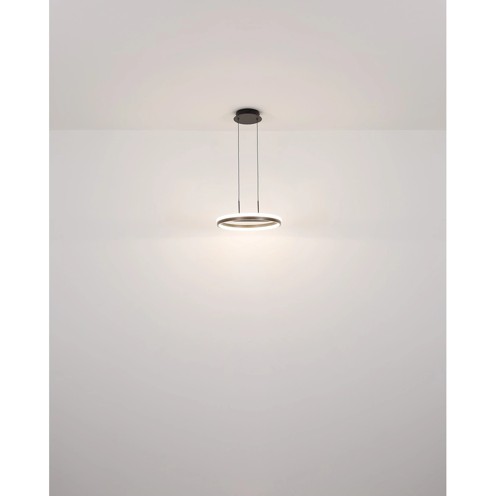 Design-Pendellampe Della Oval Schwarz Globo 9007371474738
