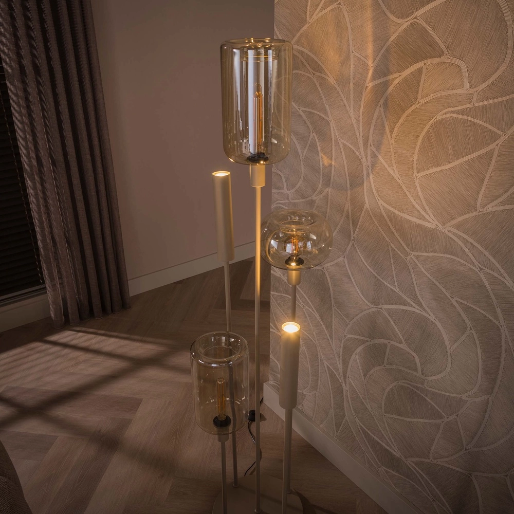 Design-Stehlampe Serene Sandbraun Lyora 8716803514768