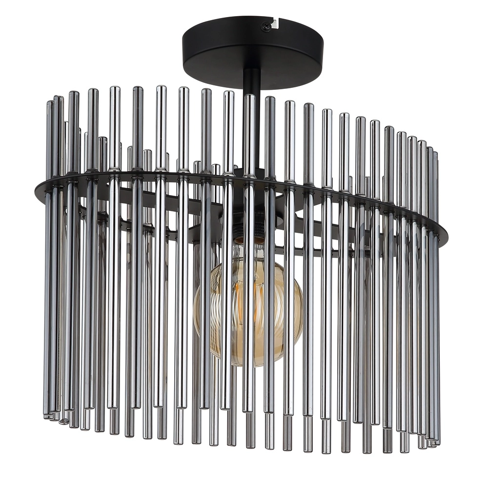 Deckenlampe Gorley Einzelne schwarze mit Glasstäben Globo 9007371525621
