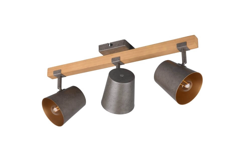 Stelle Bell 3-helles Antikgrau mit Holz