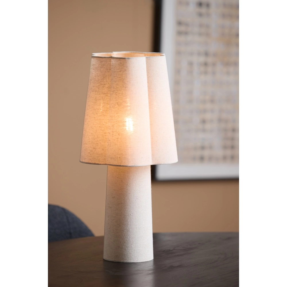 Tischlampe Musaby Organische Form – Naturleinen Light & Living 8717807784249