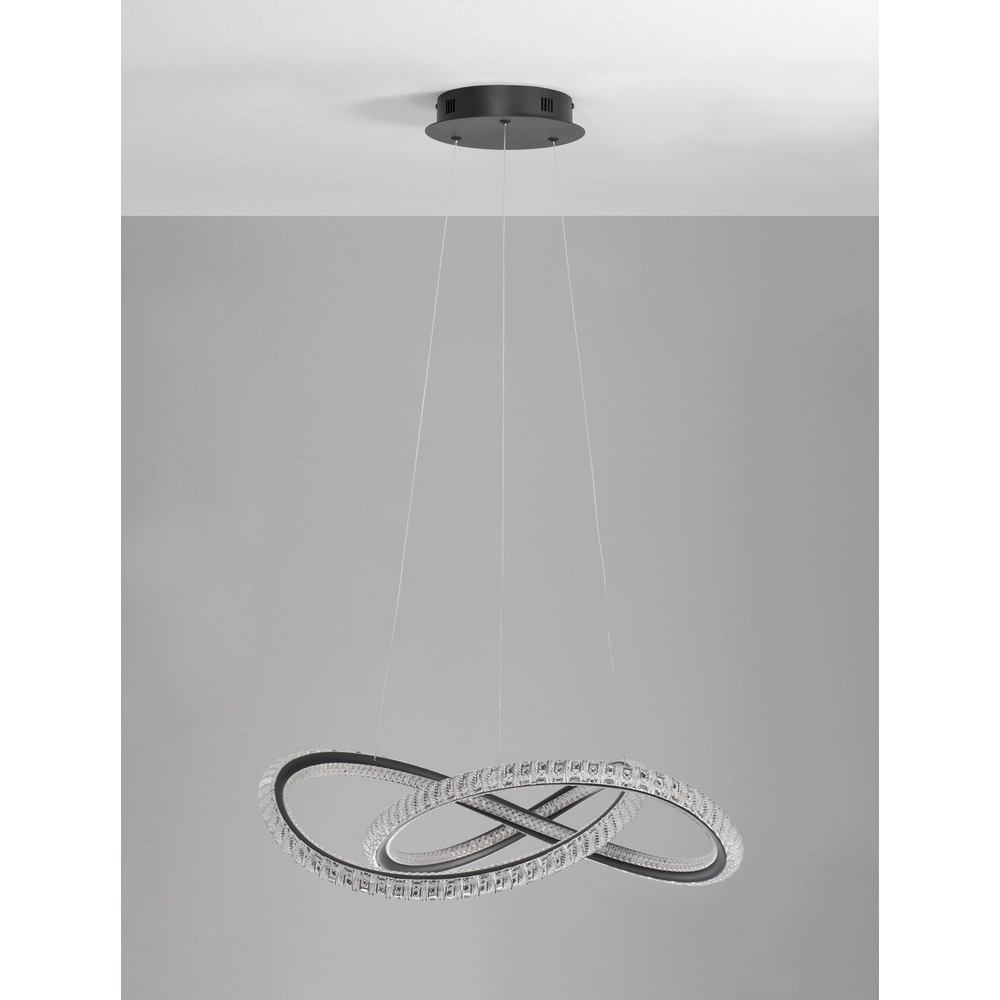 Design-Pendelleuchte Ginevra schwarz Ø 58cm Lyora 5212017433473