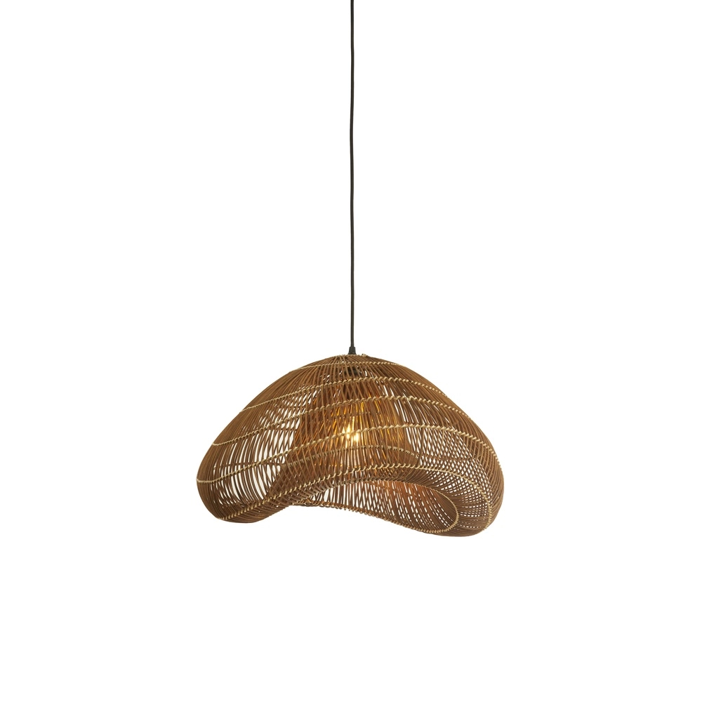 Rattan-Pendellampe Janzur Ø 54 cm – dunkelbraun Light & Living 8717807820558