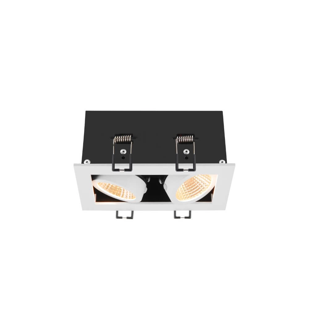 Quadratischer LED-Einbaustrahler Kadux Double 2x LED - weiß - 3000K