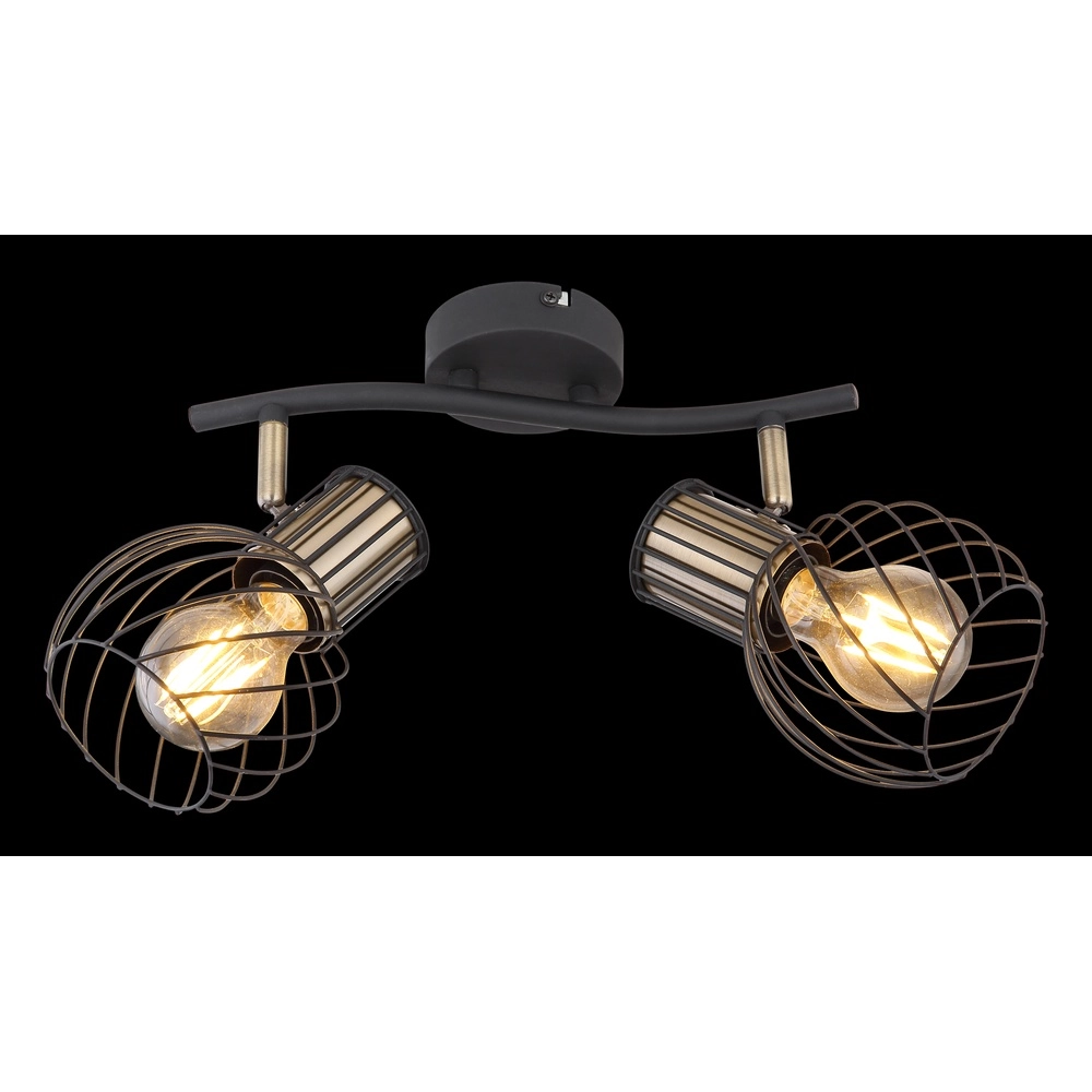 Deckenlampe Argusto 2-Licht Schwarz Globo 9007371390717