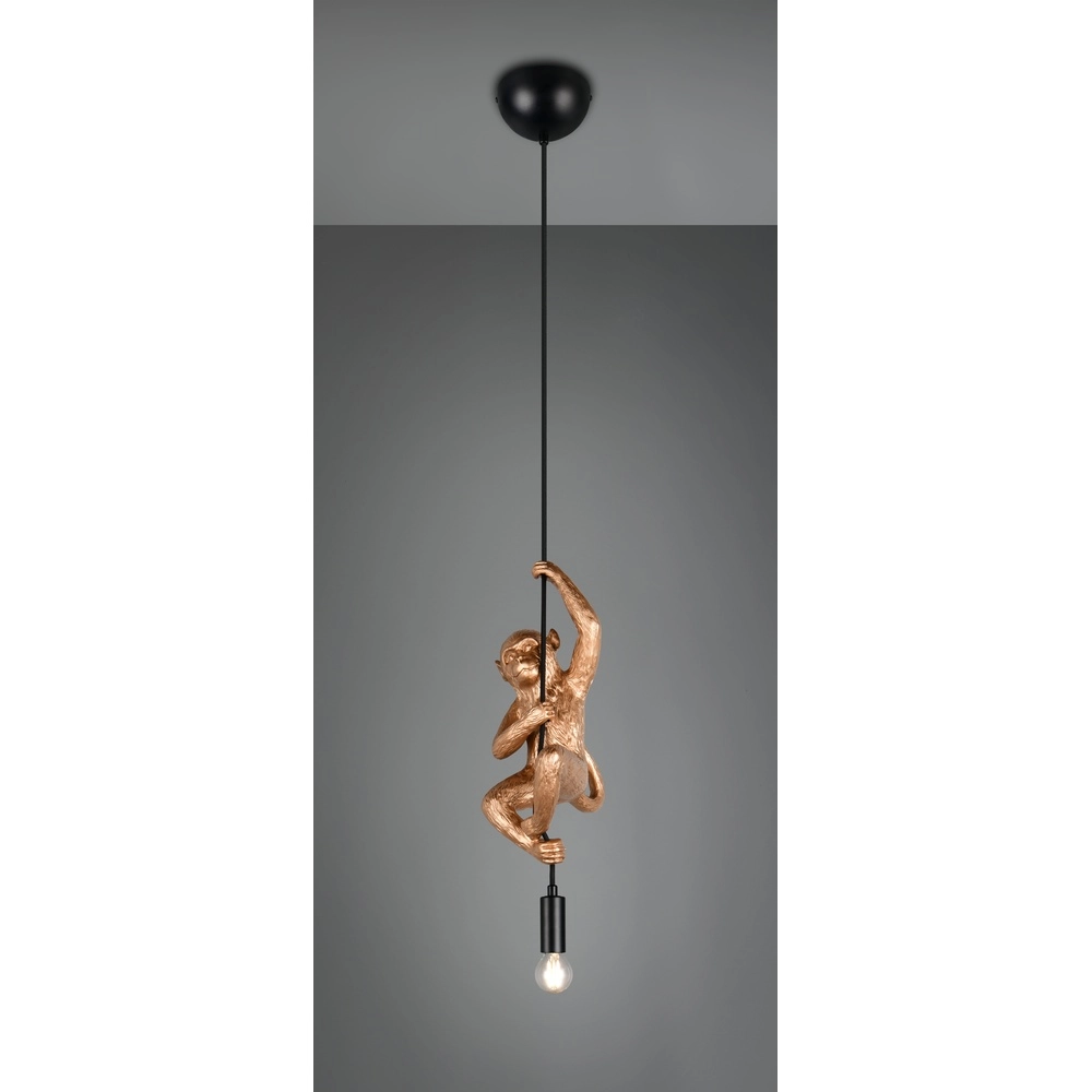 Pendelleuchte Fips Affe Gold Trio 4017807667998