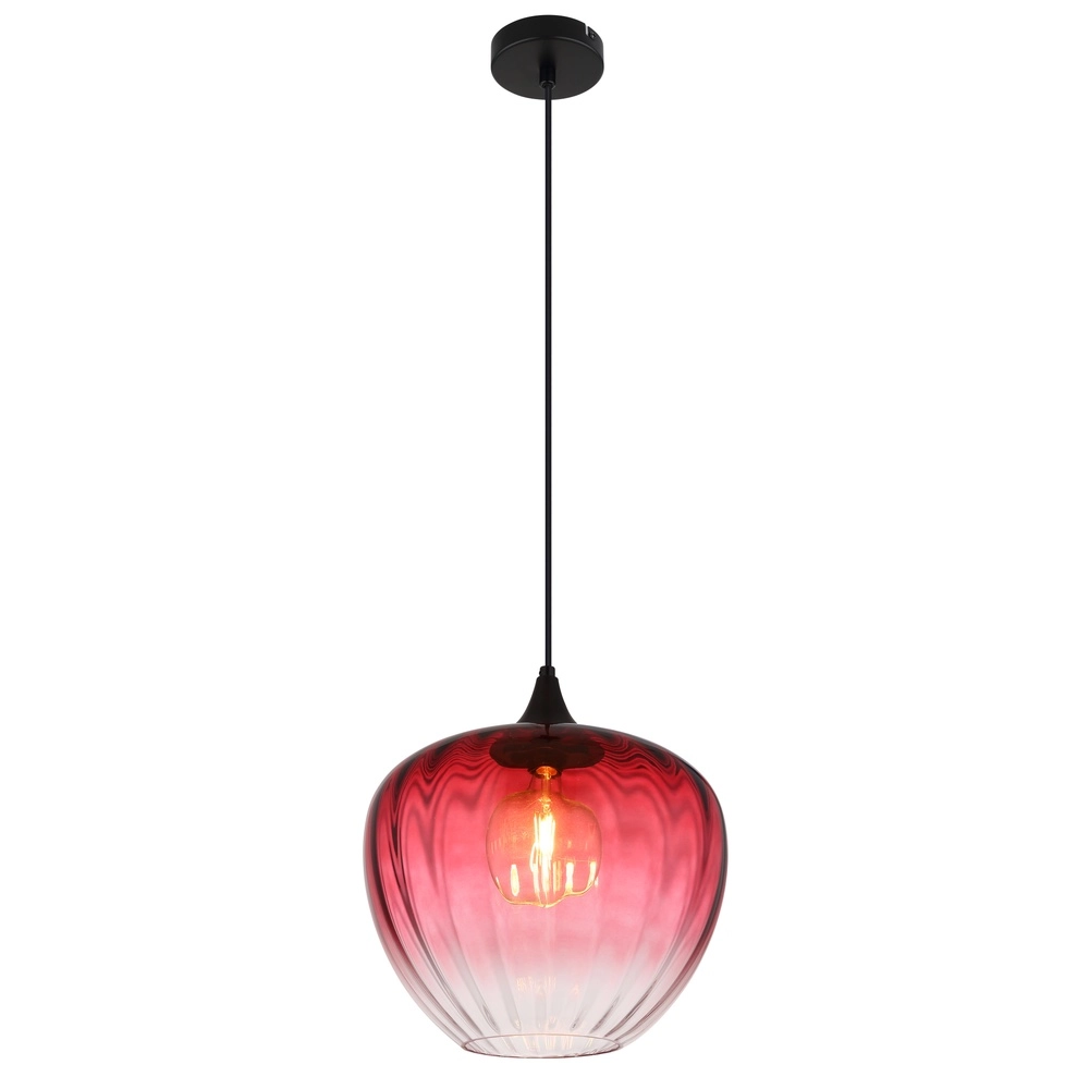 Pendellampe Sander Rotes Glas