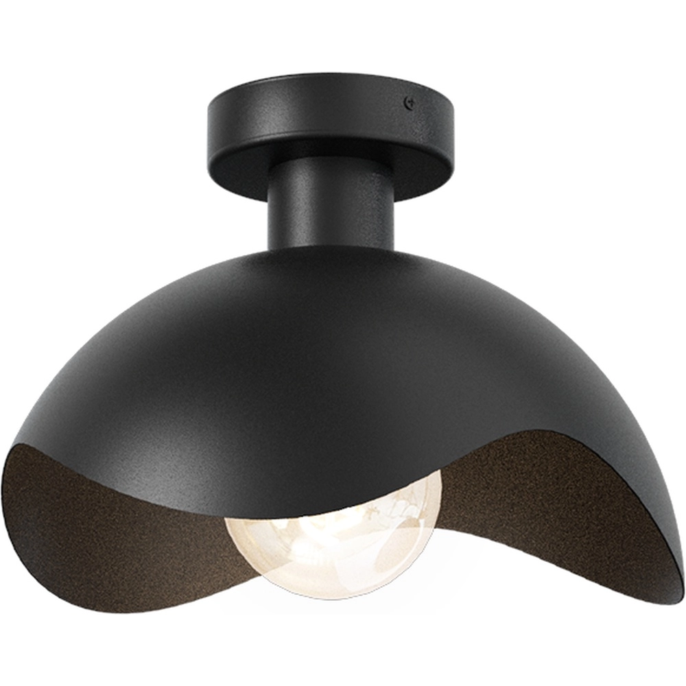 Design-Deckenlampe Volta Ø 30cm – wellig – schwarz
