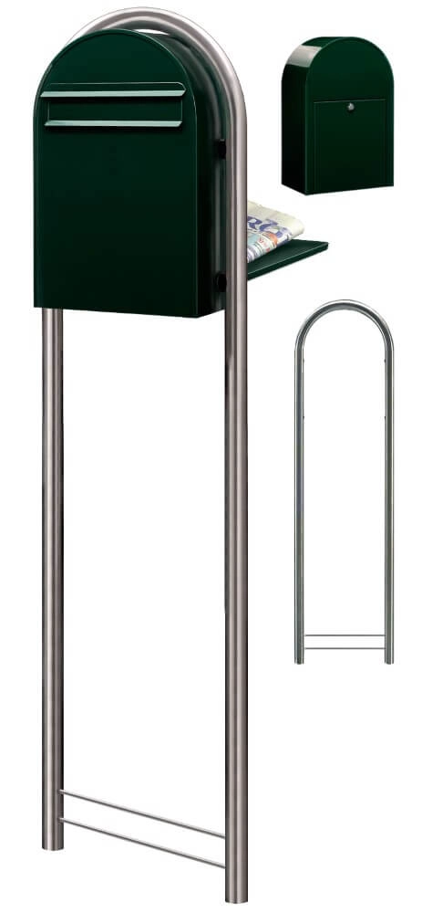Briefkasten Classic B 6064 Schwarz Grün Bobi 6417237006301