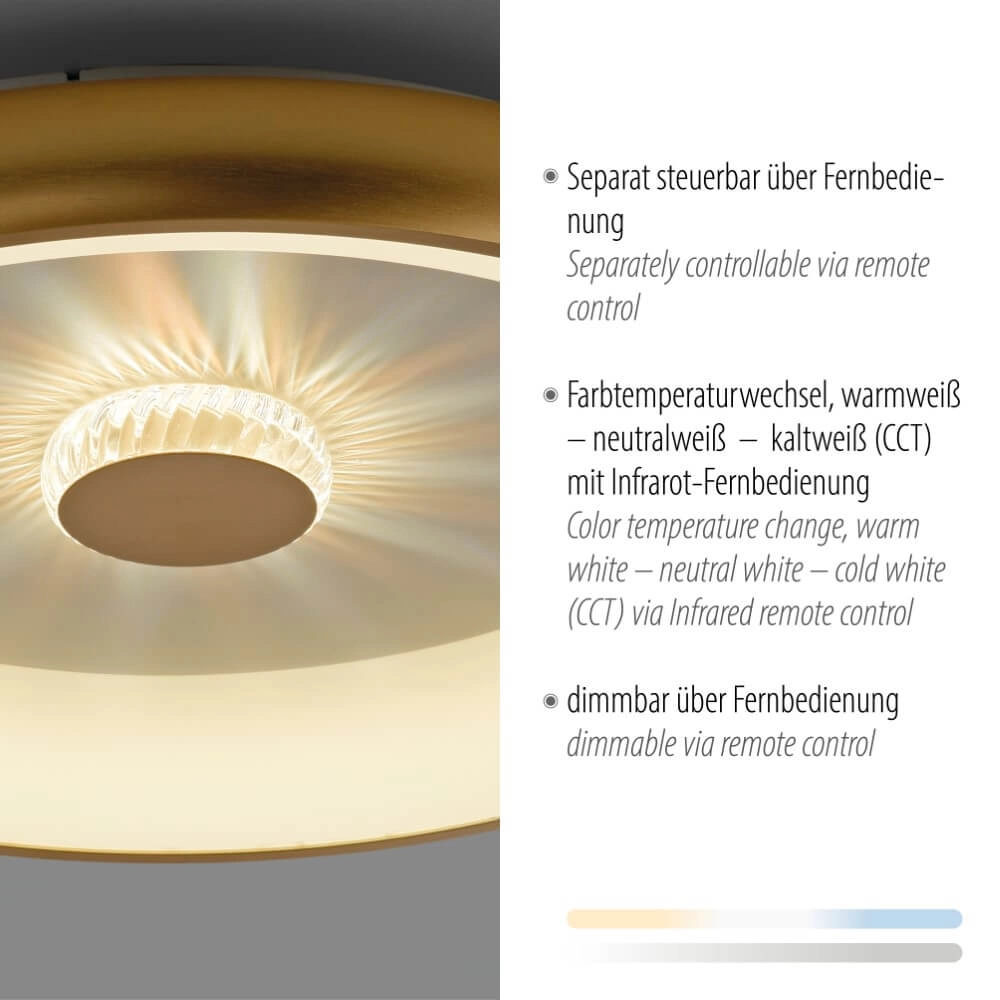 Runde Deckenleuchte Vertigo Messing Ø 61,5cm Just Light 4043689995096