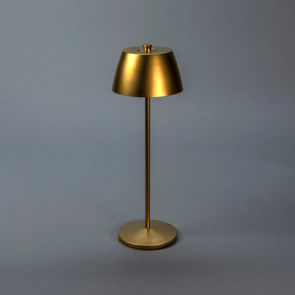 Wiederaufladbare Tischleuchte Eze Gold