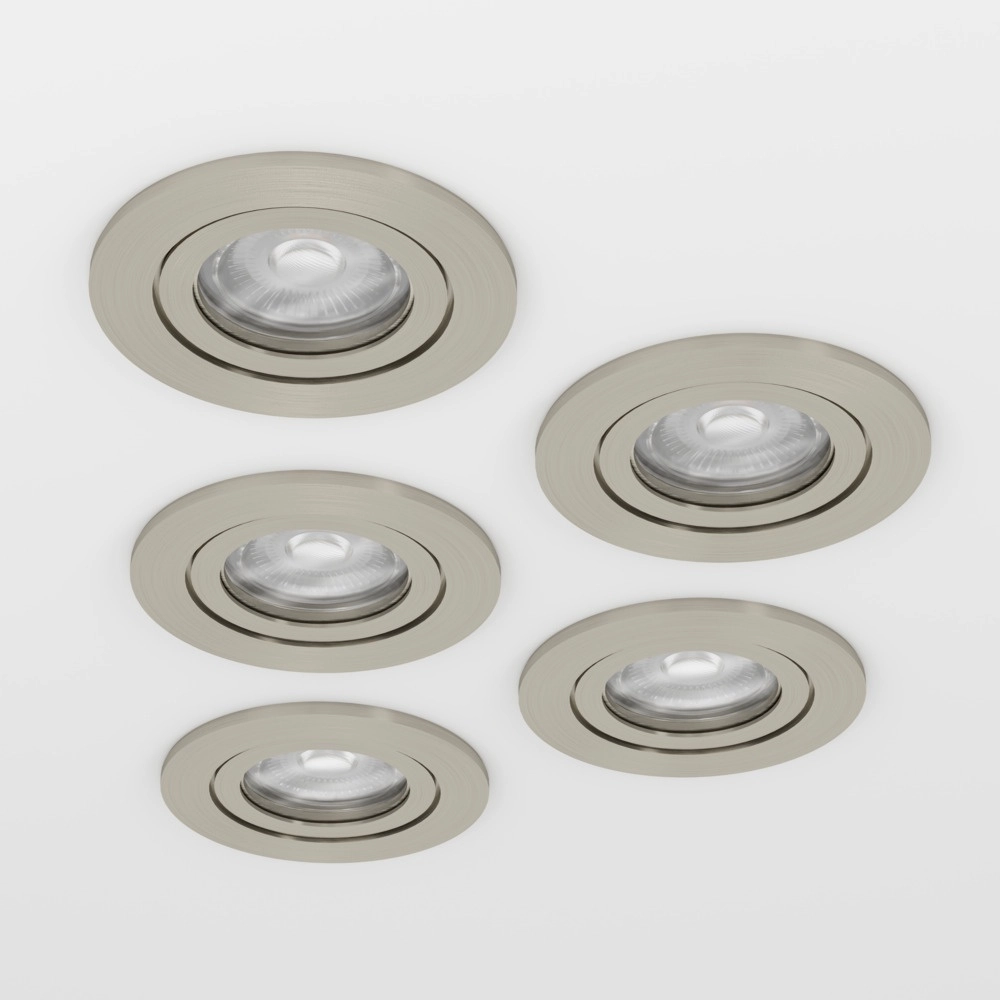 Set mit 5 Einbaustrahlern Barranco nickel Ø 9cm - 3-stufig CCT Eglo 9008606359479