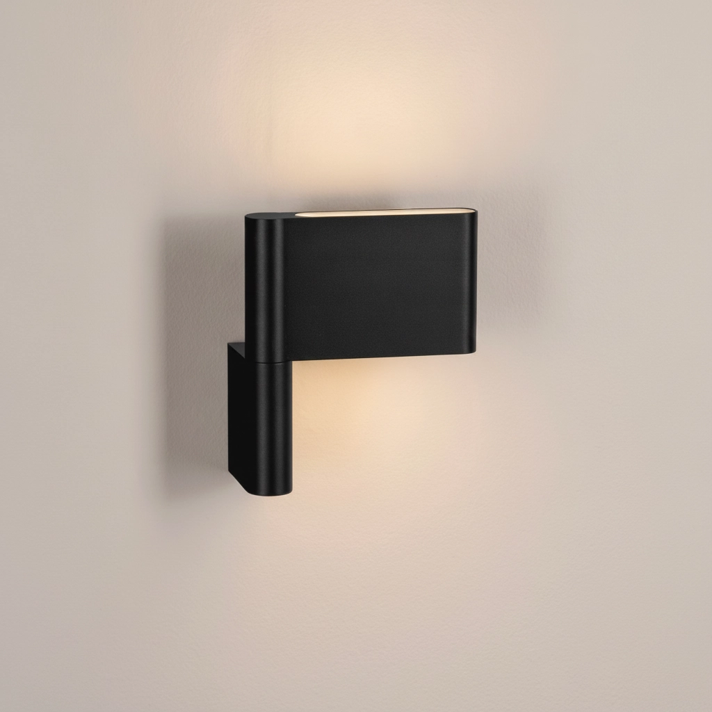 Wandleuchte Flusso schwarz