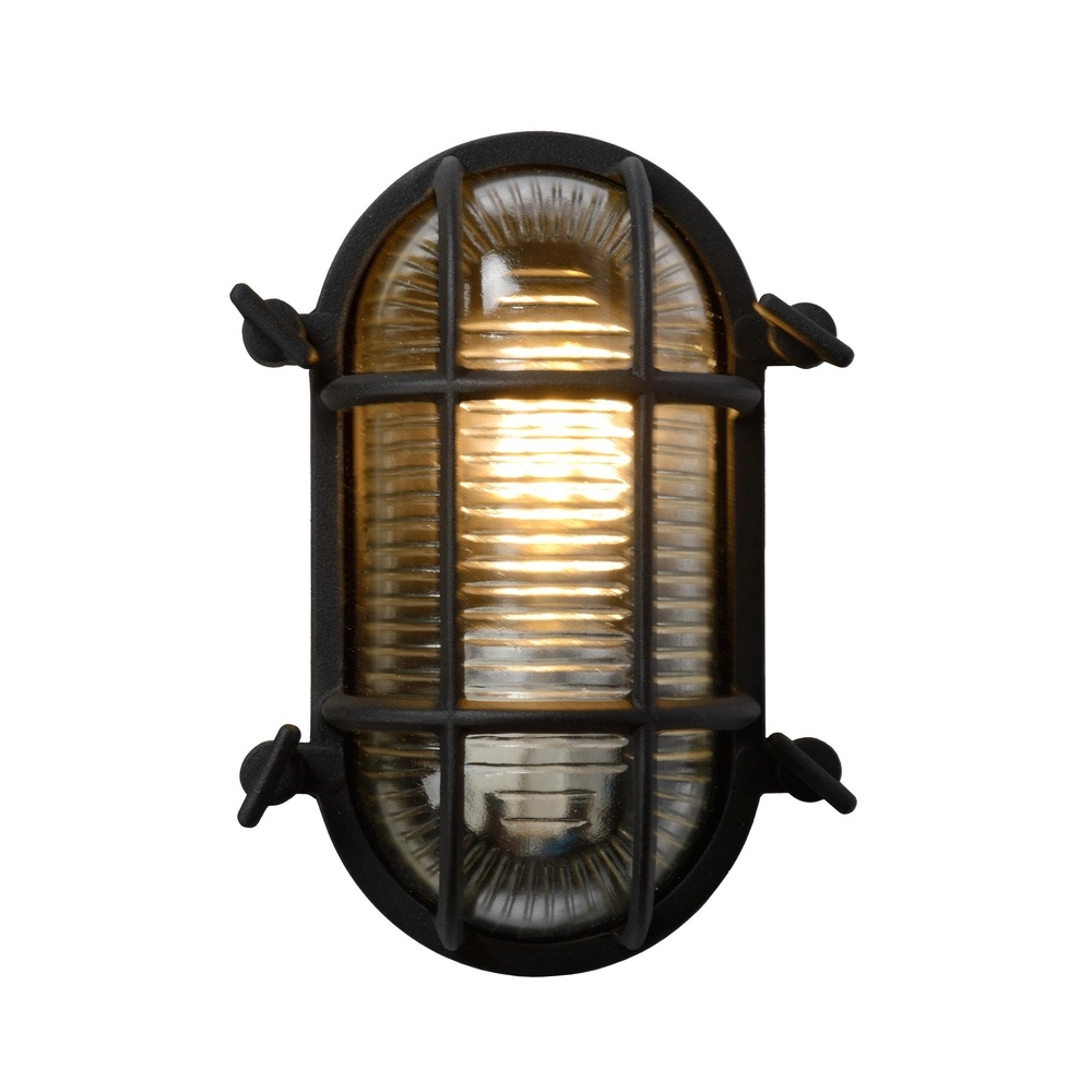 Bullseye-Wandlampe Dudley IP54 schwarz Lucide 5411212114891