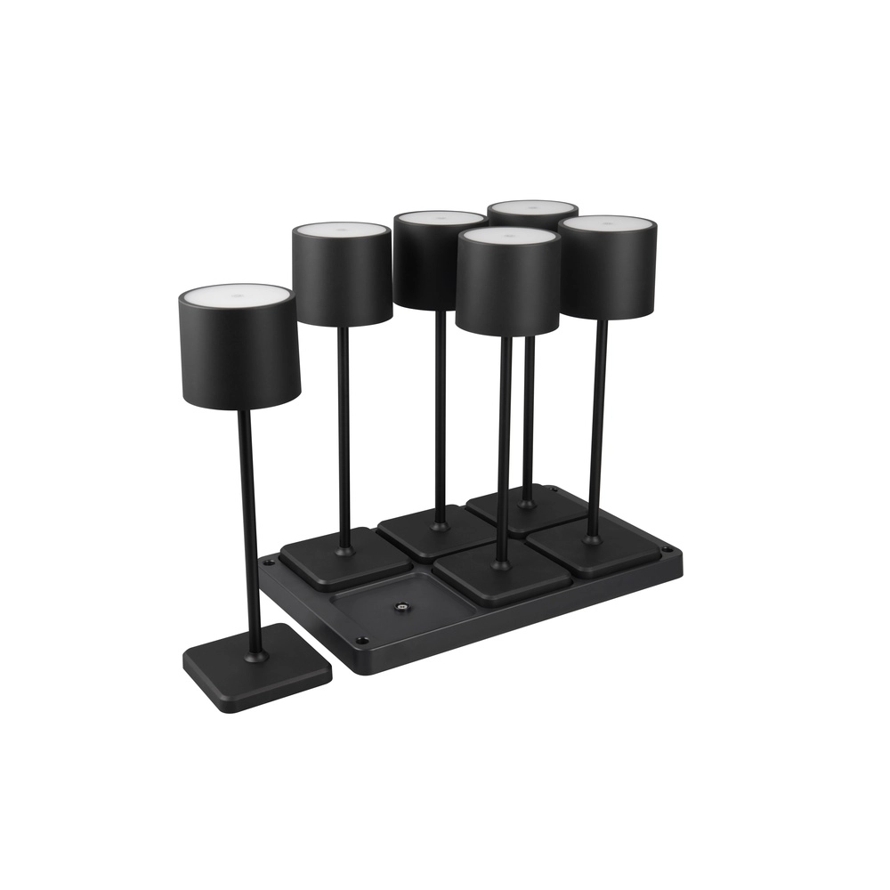 Set mit 6 Tischlampen Fernandez schwarz Trio 4017807601688