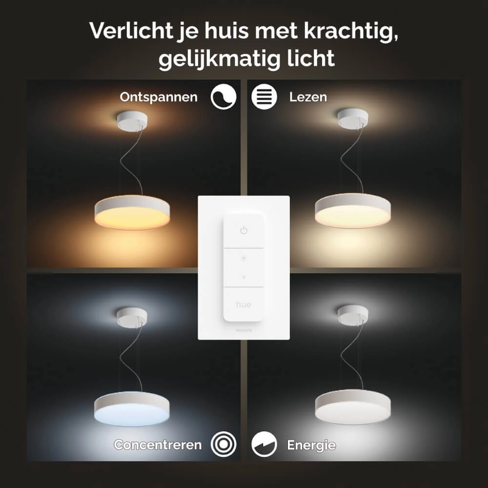 Hängelampe Hue Enrave - White Ambiance Ø 42,5cm weiß Philips 8718696176573
