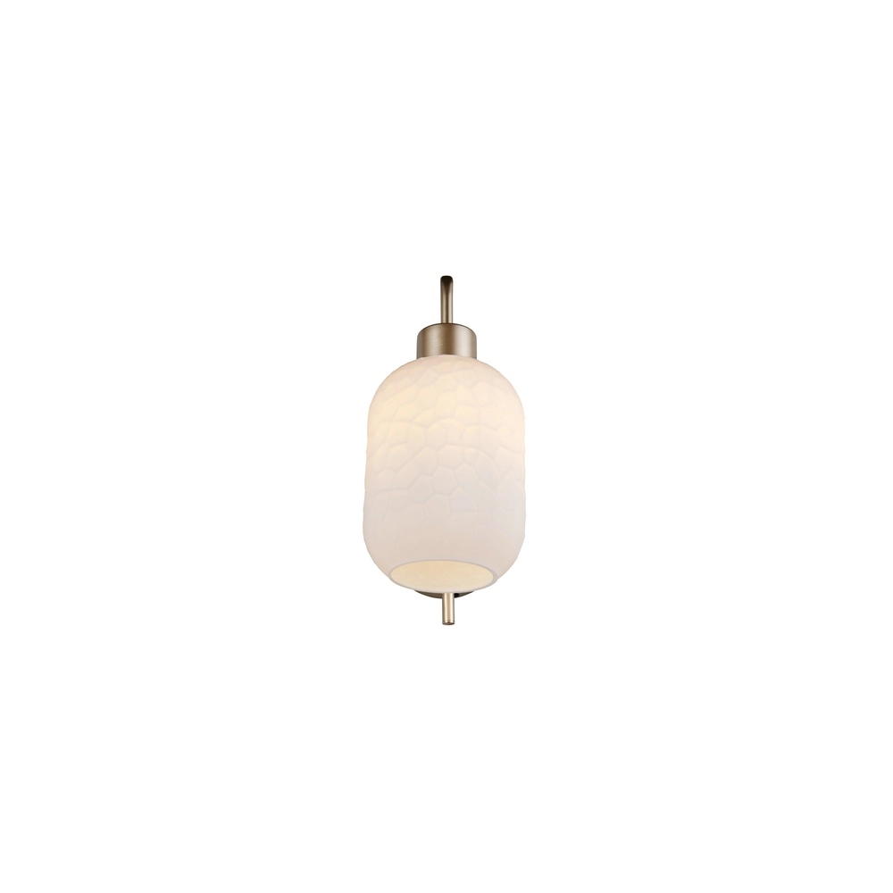 Wandlampe Emelie Gold mit weißem Glas Trio 4017807724349