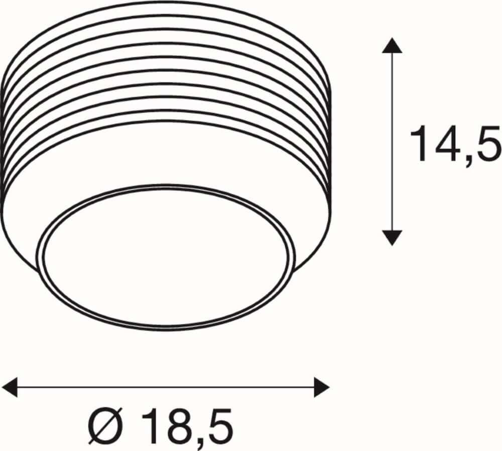 Deckenleuchte aus Glas Pantilo Rope 19 Ø 19cm - schwarz mit Rauch SLV 4024163280891