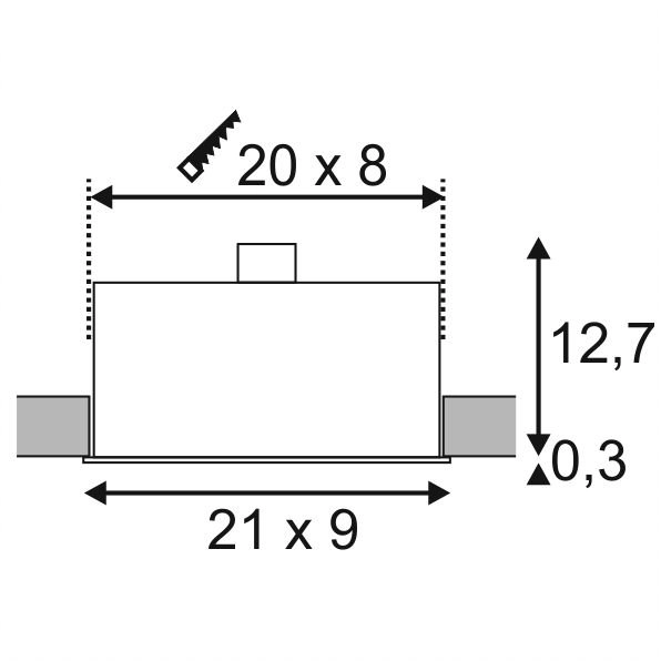 Einbaustrahler Kadux 3 GU10 9cm weiß SLV 4024163151511