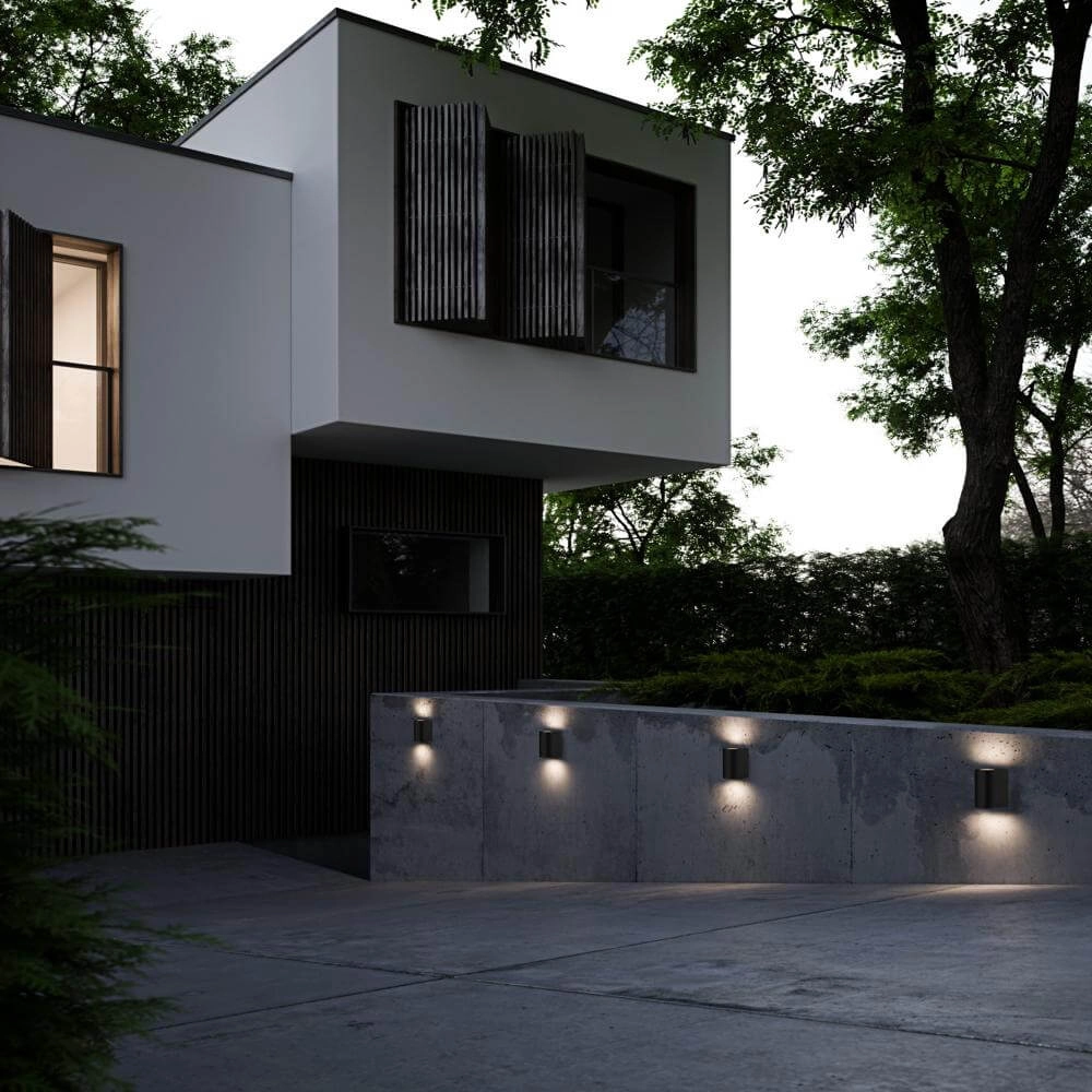Up & Downlighter Asbol schwarz abgerundet Nordlux 5701581401389