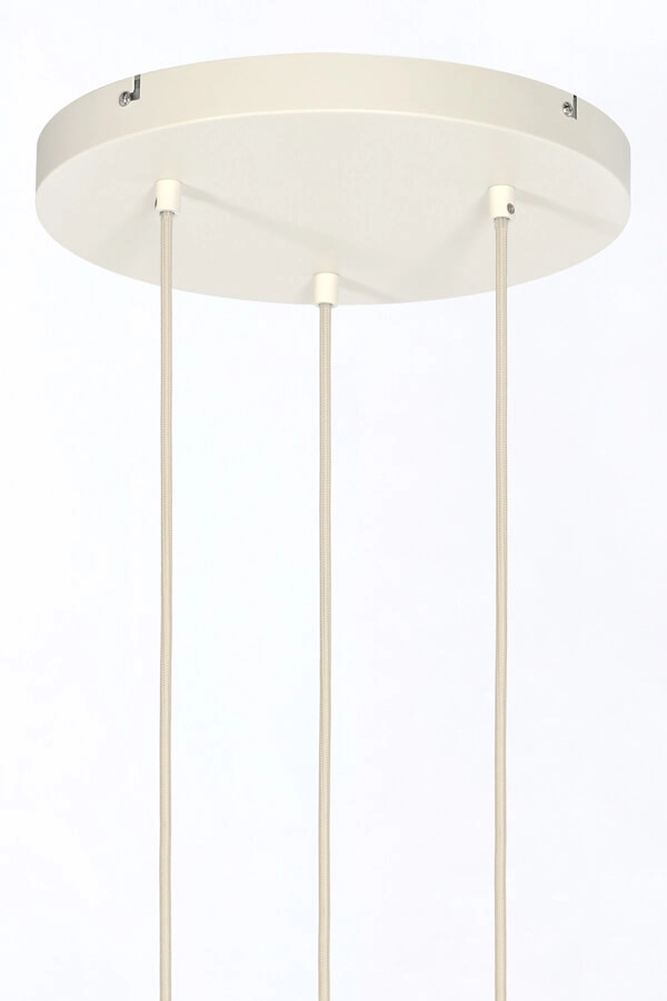 3-flammige Pendelleuchte Bisho cremefarbenes Design Ø 30cm Light & Living 8717807743307