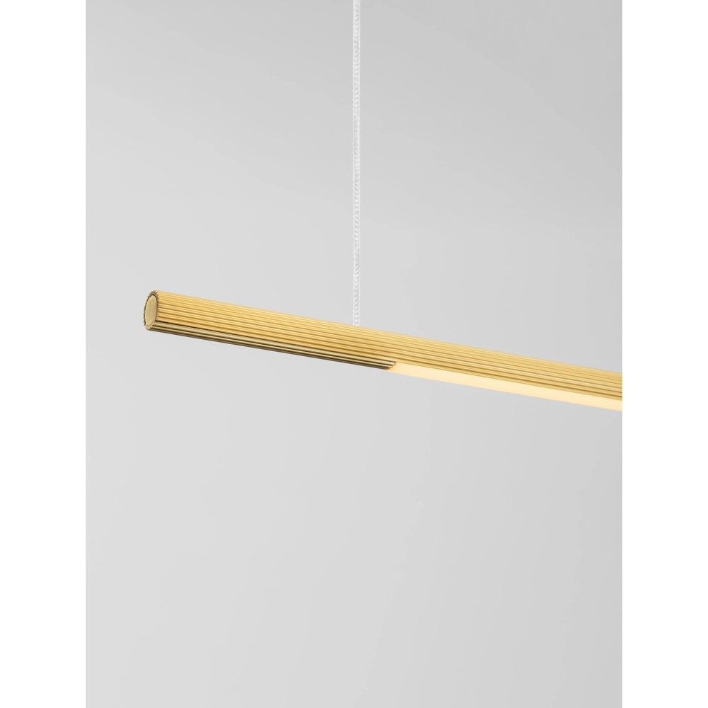 Schlanke Pendelleuchte Brillia gold 120cm Lyora 5212017473783
