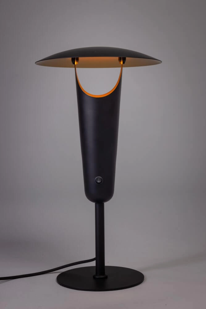 Moderne Tischlampe The Britt schwarz mit gold ETH 8720195304432