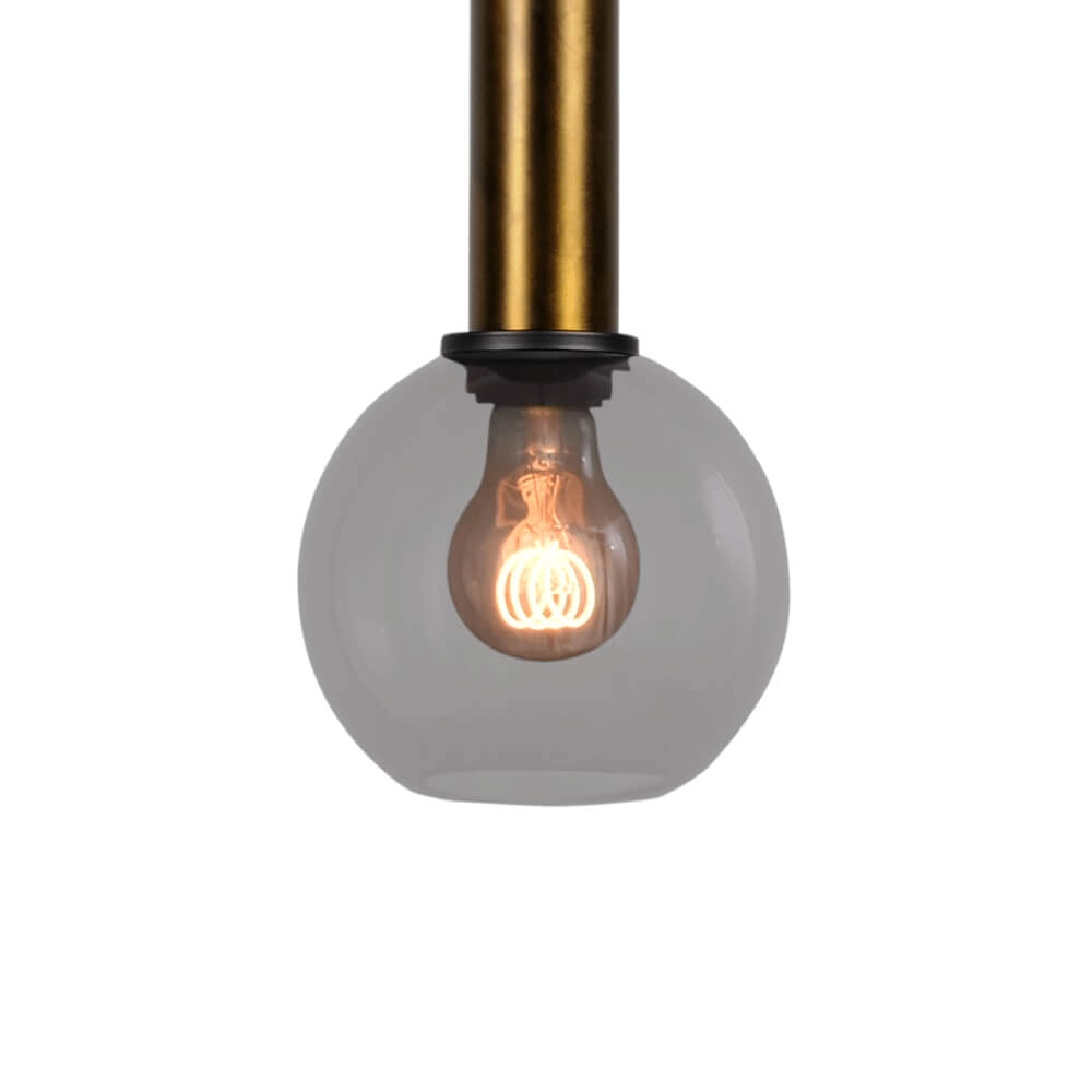 Hängelampe Ø 15cm Bella 2 Antikes Messing mit Rauchglas Masterlight 8718121334073